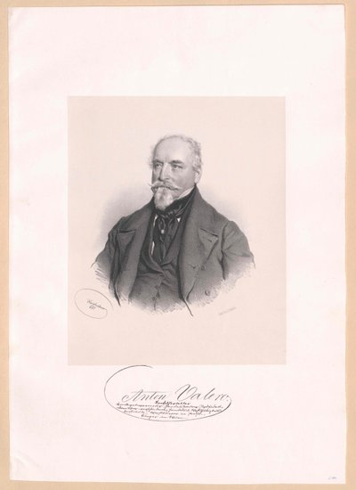 Anton Valero (prent) door Josef Nikolaus Kriehuber