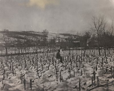 militaire begraafplaats (zwart-wit foto) door Josef Zohles