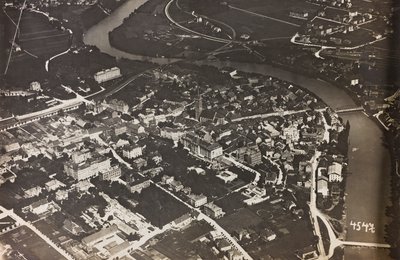 Album "Meine weltkriegs - Erinnerungen South-West Front (Karinthië, Italië, Zuid-Tirol) 31/03/1915-12/11/1918 - Josef Zohles Wenen": luchtfoto van Villaco door Josef Zohles