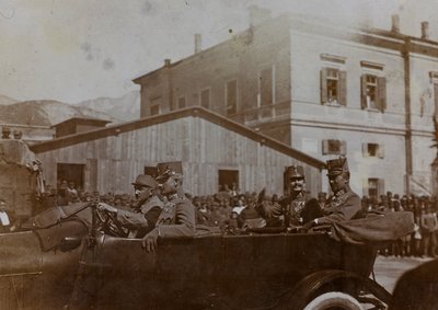 Album "Meine weltkriegs - Erinnerungen South-West Front (Karinthië, Italië, Zuid-Tirol) 31/03/1915-12/11/1918 - Josef Zohles Wien": Kaiser Karl in Trento door Josef Zohles