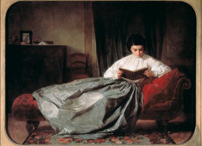 "De herhaling van het album (?)" Schilderij door Josep Duran i Riera (1849-1928). 1872. Barcelona, Nationaal Kunstmuseum van Catalonië. door Josep Duran Riera