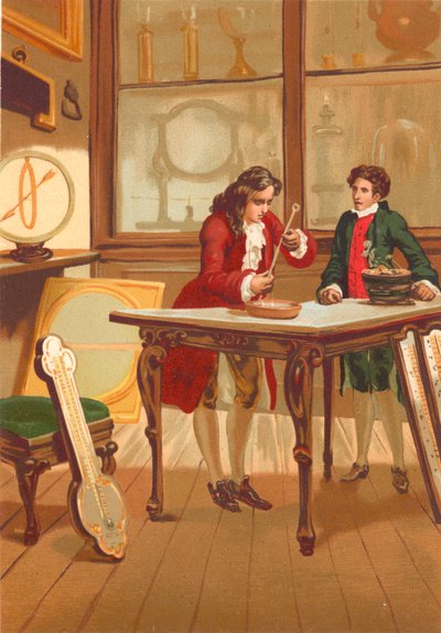 Rene Antoine Ferchault de Reaumur die de thermometer construeert door Josep or Jose Planella Coromina