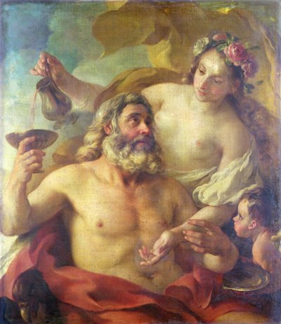 Jupiter, Hebe en Cupido door Joseph-Marie the Elder Vien