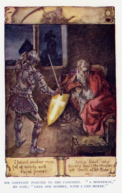 Illustratie voor Sir Knight of the Splendid Way door Joseph (after) Finnemore