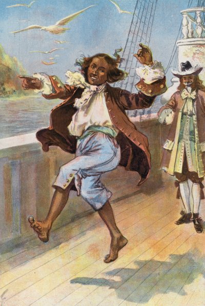 Robinson Crusoe: Vrijdag danste en sprong door Joseph (after) Finnemore