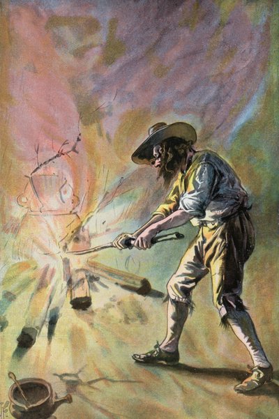 Robinson Crusoe: Ik maak potten door Joseph (after) Finnemore