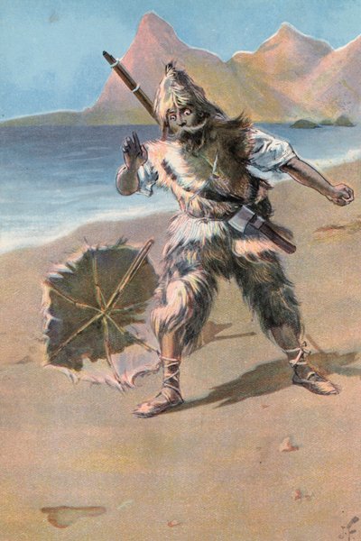 Robinson Crusoe: Ik zie een voetafdruk door Joseph (after) Finnemore