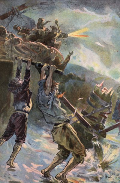 Robinson Crusoe: Ik werk aan de pomp door Joseph (after) Finnemore