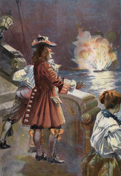 Robinson Crusoe: Het schip ontplofte in de lucht door Joseph (after) Finnemore
