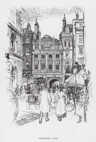 Chancery Lane door Joseph (after) Pennell