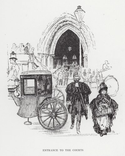 Ingang naar de rechtbanken door Joseph (after) Pennell