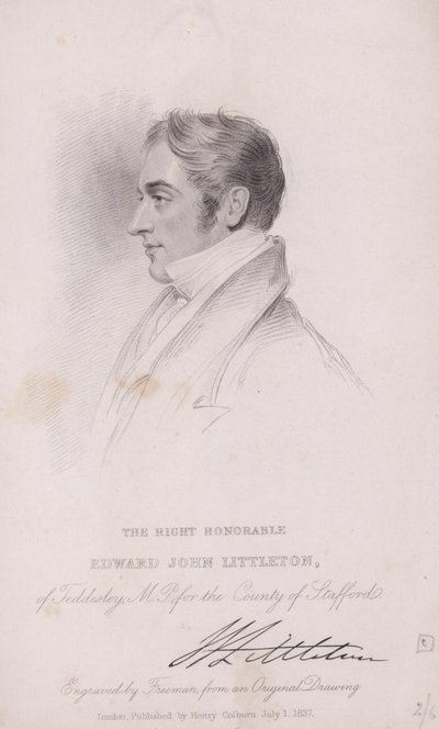 Edward Littleton door Joseph (after) Slater