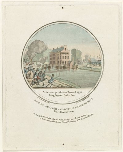 Aanval bij de Duivendrechtse brug, 1787 door Joseph Alexandre Le Campion