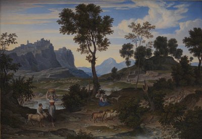 Landschap van Civitella bij Olevano door Joseph Anton Koch
