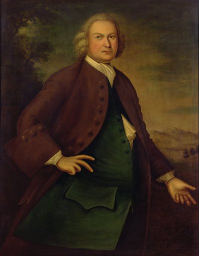 Portret van Daniel Rea, ca.1757 (olieverf op doek) door Joseph Badger