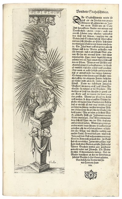 Kolom versierd met een dierlijke vorm, 1604 door Joseph Boillot