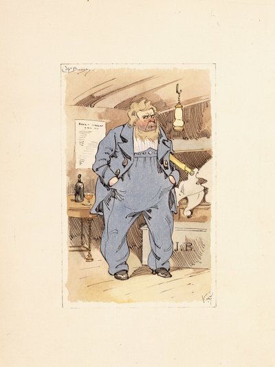 Kapitein Jack Bunsby, uit Dombey en Zoon (1848) door Joseph Clayton  Clarke