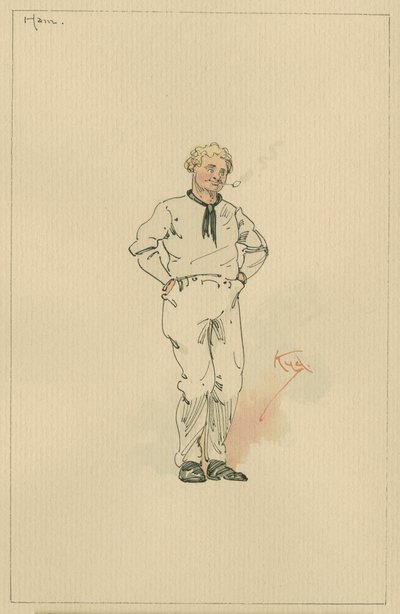 Ham Peggotty, ca. 1920 door Joseph Clayton Clarke