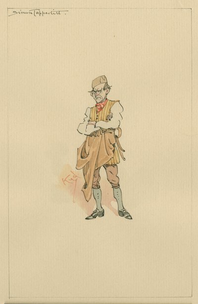 Simon Tappertit, ca.1920s door Joseph Clayton Clarke