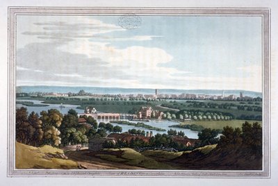 Uitzicht op Reading vanuit Caversham, Berkshire door Joseph Constantine Stadler