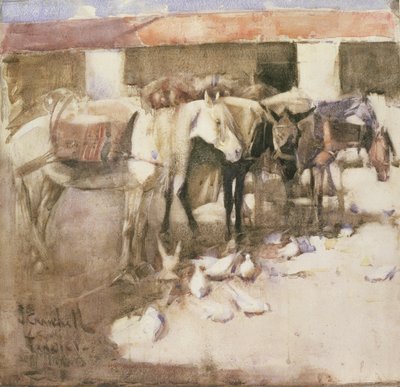 Een Sangar in Marokko, 1888 door Joseph Crawhall