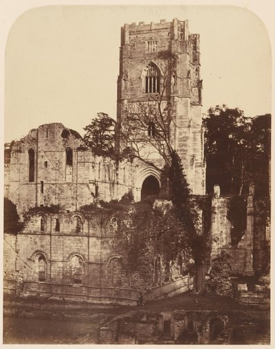 Fountains Abbey. De Kerk en Kapittelzaal, 1850s door Joseph Cundall