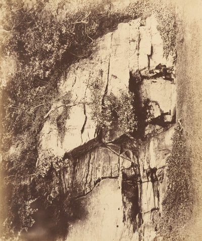 Fountains Abbey. De Echo Rots, 1850s door Joseph Cundall