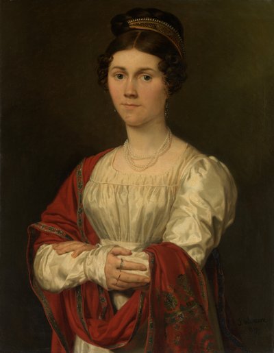 Portret van Maria Jozefa Pavot door Joseph Denis Odevaere