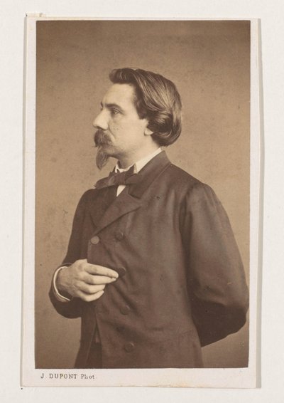 Portret van de schilder Henri Jacques Bource, halffiguur door Joseph Dupont