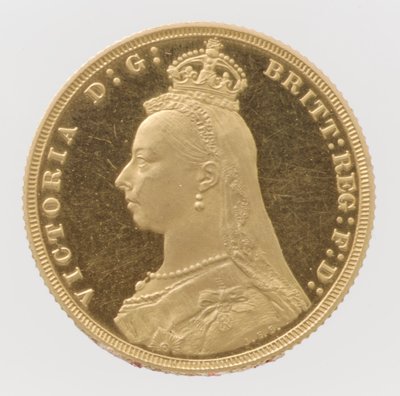 Koningin Victoria Jubileum Hoofd proef soeverein, 1887 door Joseph Edgar Boehm