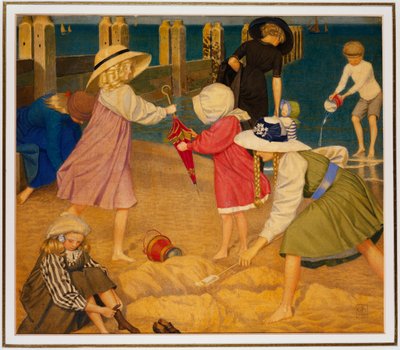 Op het Strand, Southwold door Joseph Edward Southall