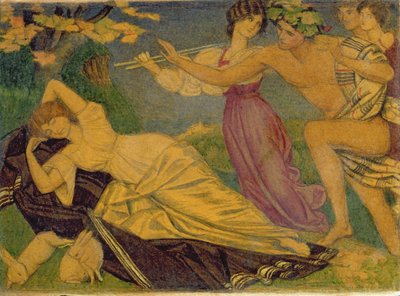 Studie voor Bacchus en Ariadne, ca. 1912 door Joseph Edward Southall