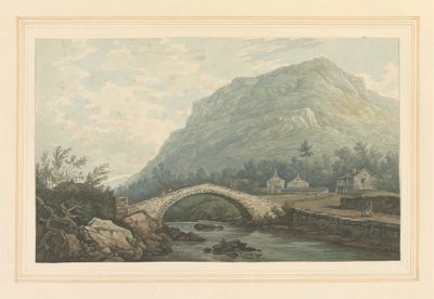 Uitzicht op de brug en het dorp Rydal door Joseph Farington