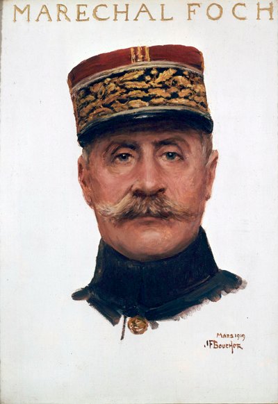Portret van maarschalk Ferdinand Foch door Joseph Felix Bouchor