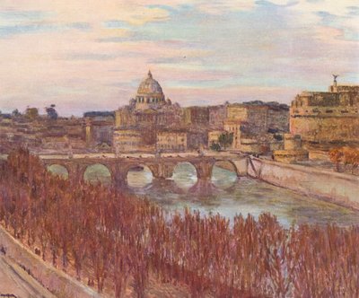 Rome: Uitzicht op Rome vanaf het Primoli-paleis door Joseph Felix Bouchor