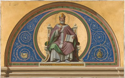 Schets voor de Saint-Ambroise kerk: Saint Ambroise door Joseph Frederick Charles Soulacroix