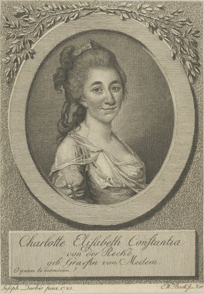 Portret van Elisa von der Recke 1754-1833, 1783 door Joseph Friedrich August Darbes