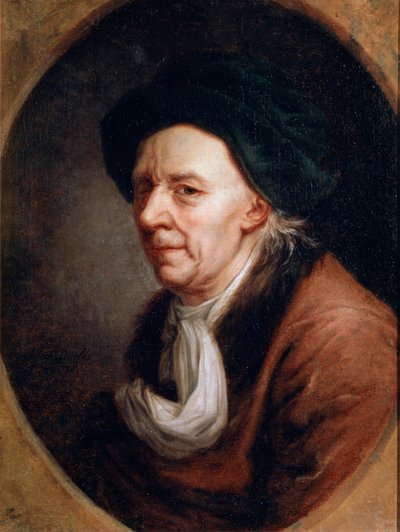 Portret van de wiskundige Leonhard Euler, 1707-1783, Duitse schilderij uit de 18e eeuw door Joseph Friedrich August Darbes