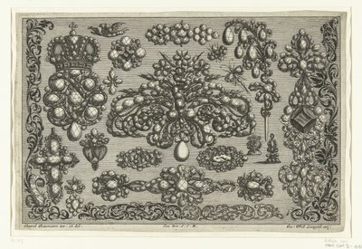 Achttien ontwerpen voor juwelen door Joseph Friedrich Leopold