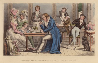 John Bull en zijn Familie in een IJscafé door Joseph Grego