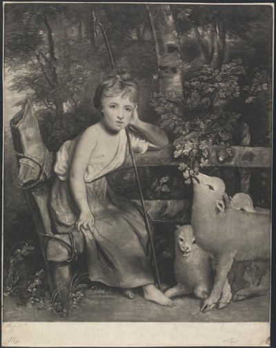 Miss Mary Palmer als "De Jonge Herderin" door Joseph Grozer