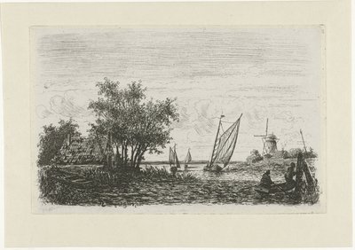 Boten op een meer door Joseph Hartogensis