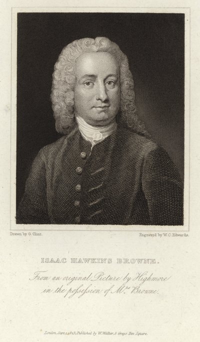 Isaac Hawkins Browne - Engelse schrijver en politicus (1705 - 1760) door Joseph Highmore