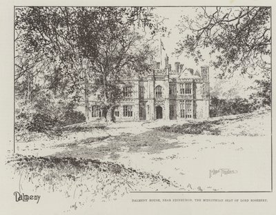 Dalmeny House, nabij Edinburgh, de Midlothian Zetel van Lord Rosebery door Joseph Holland Tringham