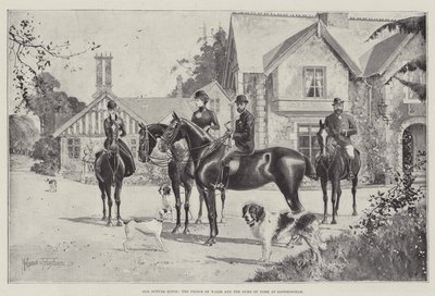 Onze Toekomstige Koningen, de Prins van Wales en de Hertog van York in Sandringham door Joseph Holland Tringham