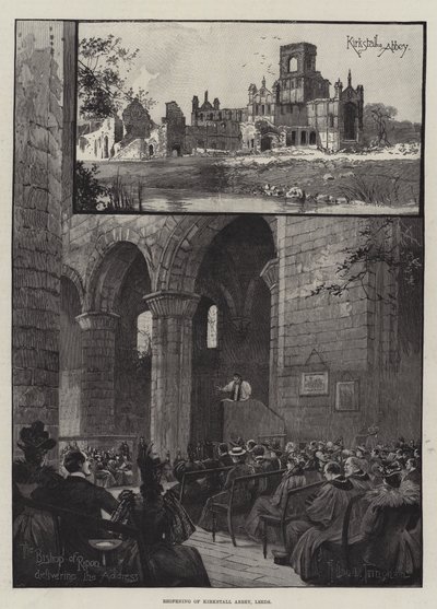 Heropening van Kirkstall Abbey, Leeds door Joseph Holland Tringham