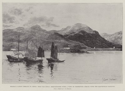 Ruslands Laatste Eis in China, Shan Hai Kwan, gevorderd met het oog op het verbinden van Peking met de Mantsjoerijse Spoorweg door Joseph Holland Tringham