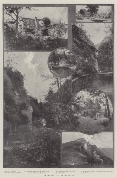 Schetsen in Derbyshire door Joseph Holland Tringham