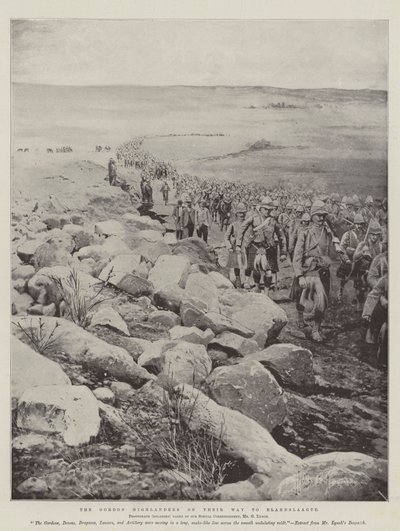 De Gordon Highlanders op weg naar Elandslaagte door Joseph Holland Tringham