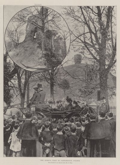 Het bezoek van de koningin aan Castleknock College door Joseph Holland Tringham